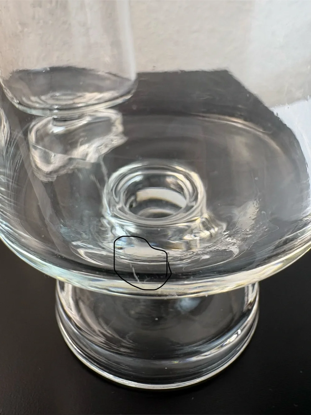 Clear Glass Stemmed Tumblers, Commonly Styled as Brandy Goblet Glasses.